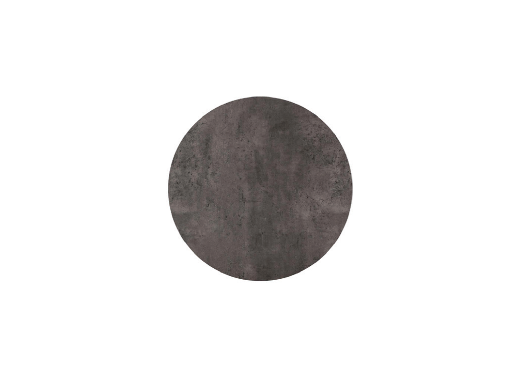 The Stockholm 30" Rd Table Top features a round, dark gray textured HPL surface, shown centered on a plain white background to highlight its weatherproof finish ideal for outdoor use.
