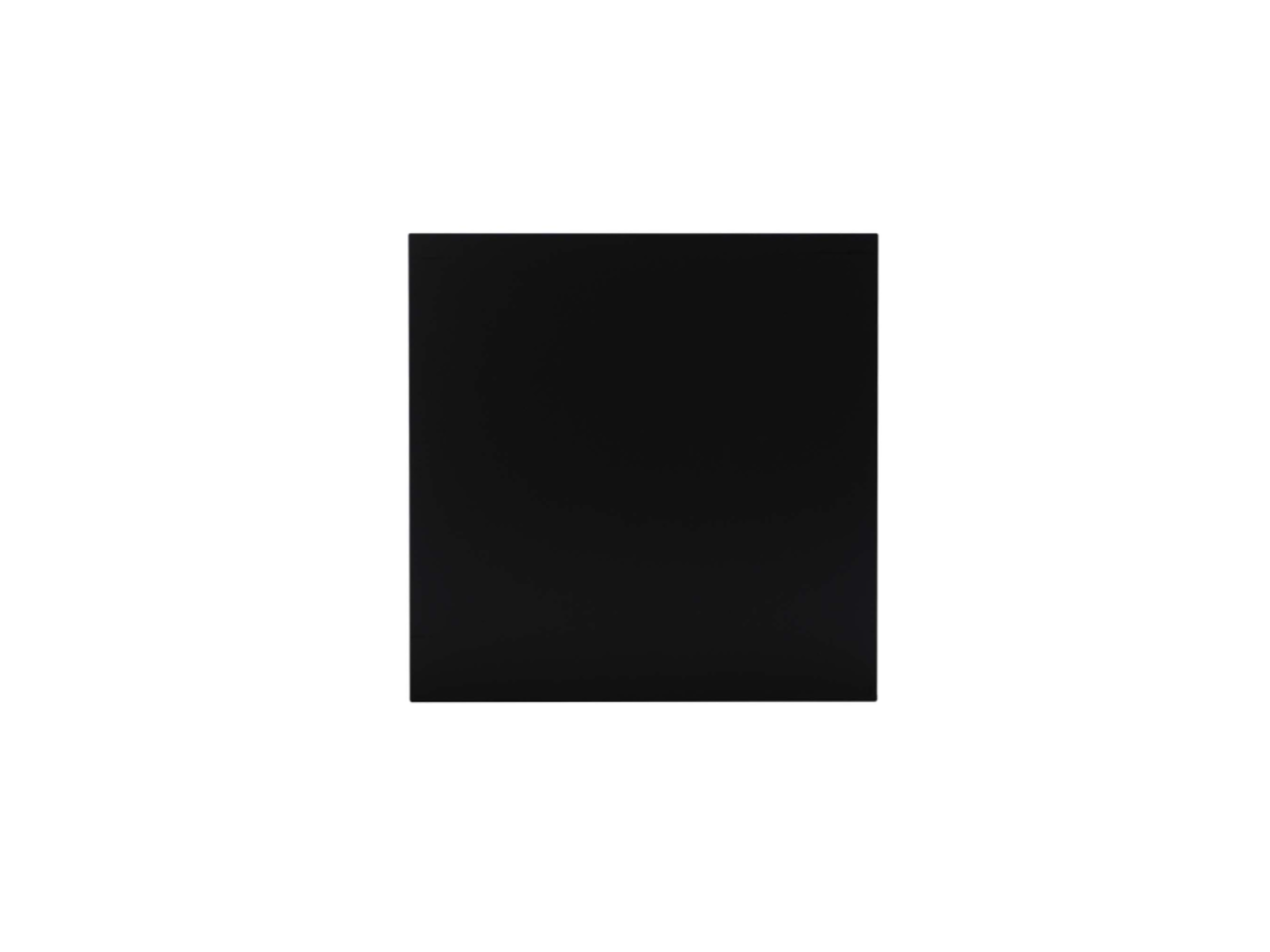 A Stockholm 30"x30" Sq Table Top, with a plain black finish like weatherproof HPL, is centered on a white background.