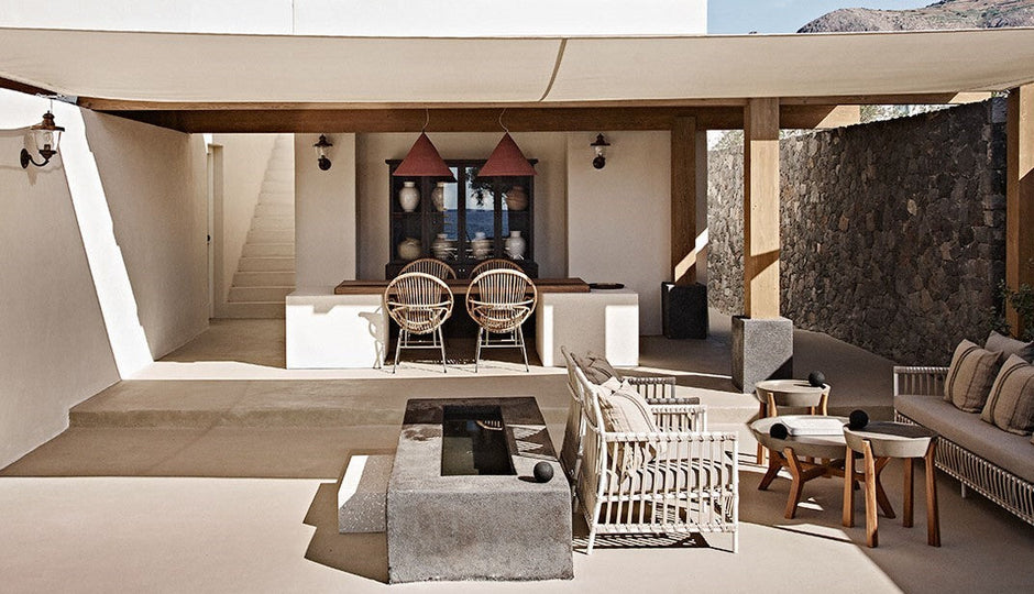 Istoria Hotel in Santorini features a Mediterranean design style