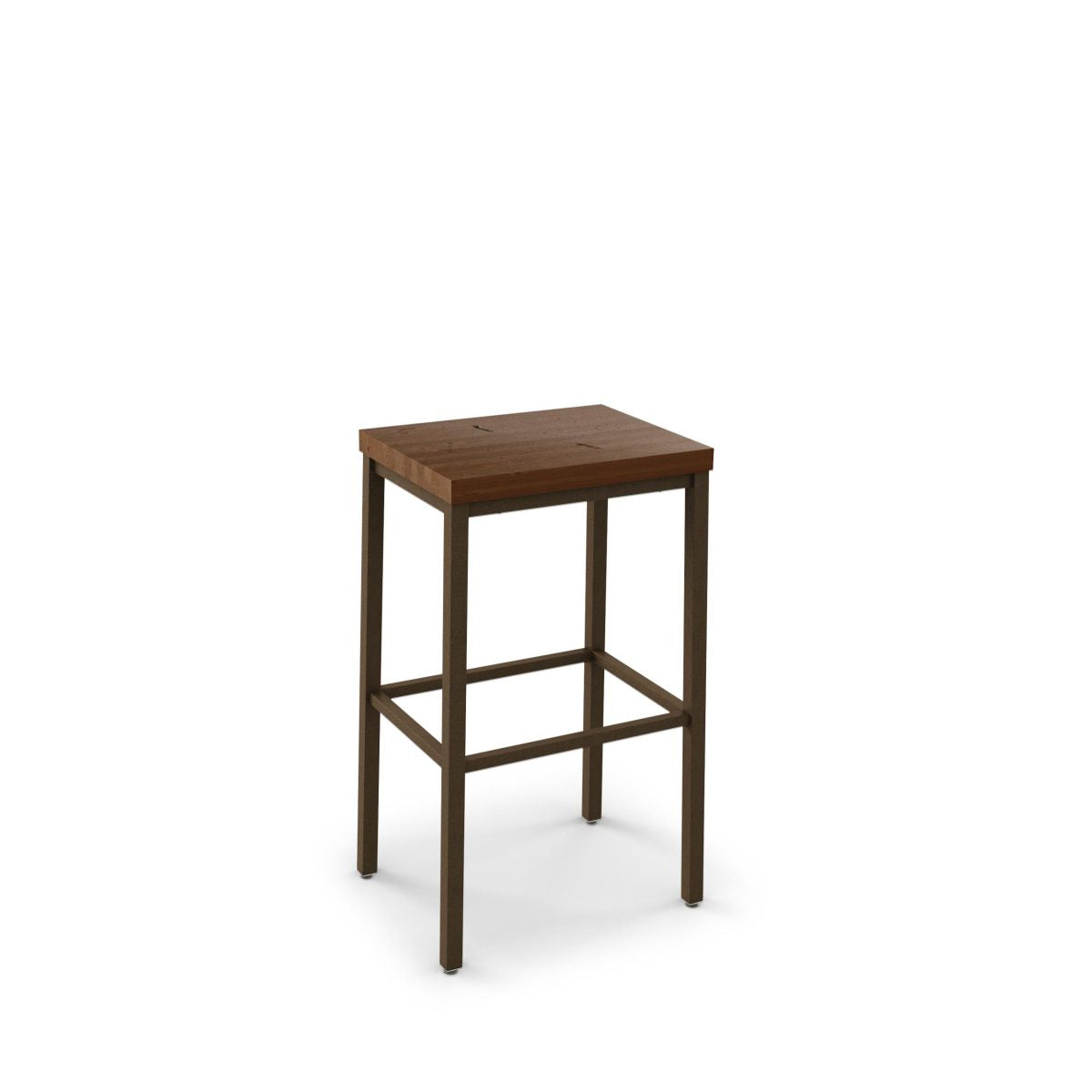 Bradley Bar Height Stool (Backless with Wood Seat)